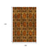 9' X 12' Rust Copper And Gold Floral Medallion Washable Area Rug With UV Protection