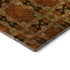 9' X 12' Rust Copper And Gold Floral Medallion Washable Area Rug With UV Protection