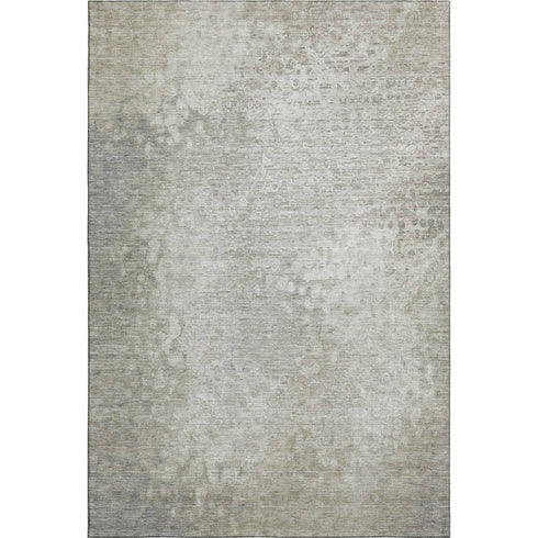 8' X 10' Beige And Ivory Abstract Washable Area Rug With UV Protection