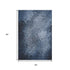 5' X 8' Blue And Ivory Abstract Washable Area Rug With UV Protection