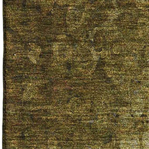 5' X 8' Brown And Ivory Abstract Washable Area Rug With UV Protection