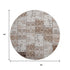 9' X 12' Beige And Ivory Patchwork Distressed Washable Area Rug With UV Protection