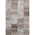 9' X 12' Beige And Ivory Patchwork Distressed Washable Area Rug With UV Protection
