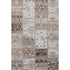 9' X 12' Beige And Ivory Patchwork Distressed Washable Area Rug With UV Protection