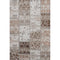 9' X 12' Beige And Ivory Patchwork Distressed Washable Area Rug With UV Protection