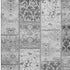 9' X 12' Gray And Ivory Patchwork Distressed Washable Area Rug With UV Protection
