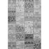 9' X 12' Gray And Ivory Patchwork Distressed Washable Area Rug With UV Protection