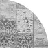 9' X 12' Gray And Ivory Patchwork Distressed Washable Area Rug With UV Protection