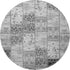 9' X 12' Gray And Ivory Patchwork Distressed Washable Area Rug With UV Protection