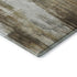 5' X 8' Chocolate Gray And Ivory Abstract Washable Area Rug With UV Protection