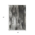 5' X 8' Gray And Ivory Abstract Washable Area Rug With UV Protection