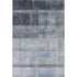 5' X 8' Navy Blue And Ivory Abstract Washable Area Rug With UV Protection