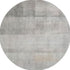 8' Taupe And Ivory Abstract Washable Round Rug With UV Protection