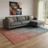 8' X 10' Teal And Rust Ombre Washable Area Rug With UV Protection