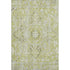 9' X 12' Fern Green And Ivory Oriental Washable Area Rug With UV Protection