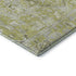 9' X 12' Fern Green And Ivory Oriental Washable Area Rug With UV Protection