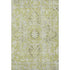 9' X 12' Fern Green And Ivory Oriental Washable Area Rug With UV Protection