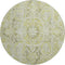 9' X 12' Fern Green And Ivory Oriental Washable Area Rug With UV Protection
