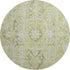 9' X 12' Fern Green And Ivory Oriental Washable Area Rug With UV Protection