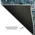 9' X 12' Blue And Ivory Oriental Washable Area Rug With UV Protection