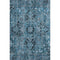9' X 12' Blue And Ivory Oriental Washable Area Rug With UV Protection