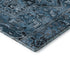 9' X 12' Blue And Ivory Oriental Washable Area Rug With UV Protection