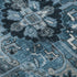 9' X 12' Blue And Ivory Oriental Washable Area Rug With UV Protection