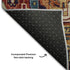 9' X 12' Rust Blue And Gold Oriental Washable Area Rug With UV Protection
