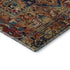 9' X 12' Rust Blue And Gold Oriental Washable Area Rug With UV Protection