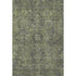 9' X 12' Green And Gray Medallion Distressed Washable Area Rug With UV Protection