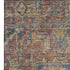 9' X 12' Red And Blue Medallion Distressed Washable Area Rug With UV Protection