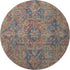 9' X 12' Red And Blue Medallion Distressed Washable Area Rug With UV Protection