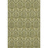 9' X 12' Green And Ivory Floral Washable Area Rug With UV Protection