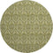 9' X 12' Green And Ivory Floral Washable Area Rug With UV Protection