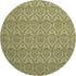 9' X 12' Green And Ivory Floral Washable Area Rug With UV Protection