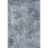 5' X 8' Blue And Ivory Abstract Washable Area Rug With UV Protection