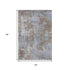 5' X 8' Brown And Ivory Abstract Washable Area Rug With UV Protection