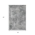 5' X 8' Gray And Ivory Abstract Washable Area Rug With UV Protection