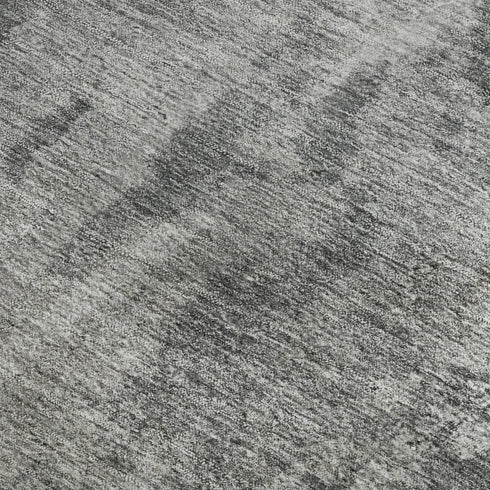 5' X 8' Gray And Ivory Abstract Washable Area Rug With UV Protection