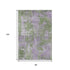 8' X 10' Green And Ivory Abstract Washable Area Rug With UV Protection