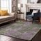 8' X 10' Green And Ivory Abstract Washable Area Rug With UV Protection