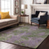 8' X 10' Green And Ivory Abstract Washable Area Rug With UV Protection