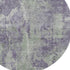 8' Purple And Ivory Abstract Washable Round Rug With UV Protection