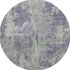 8' Purple And Ivory Abstract Washable Round Rug With UV Protection