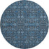 9' X 12' Blue And Ivory Tribal Washable Area Rug With UV Protection