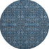 9' X 12' Blue And Ivory Tribal Washable Area Rug With UV Protection