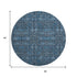 9' X 12' Blue And Ivory Tribal Washable Area Rug With UV Protection