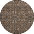 9' X 12' Chocolate And Gray Tribal Washable Area Rug With UV Protection