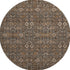 9' X 12' Chocolate And Gray Tribal Washable Area Rug With UV Protection