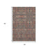 9' X 12' Red Gold And Gray Tribal Washable Area Rug With UV Protection